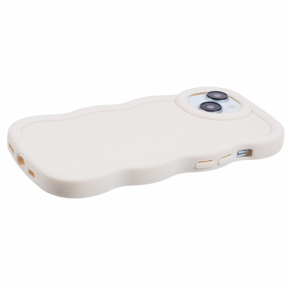 iPhone 14 EIDERWOOD Fleksibelt Plast Wavy Deksel - Hvit