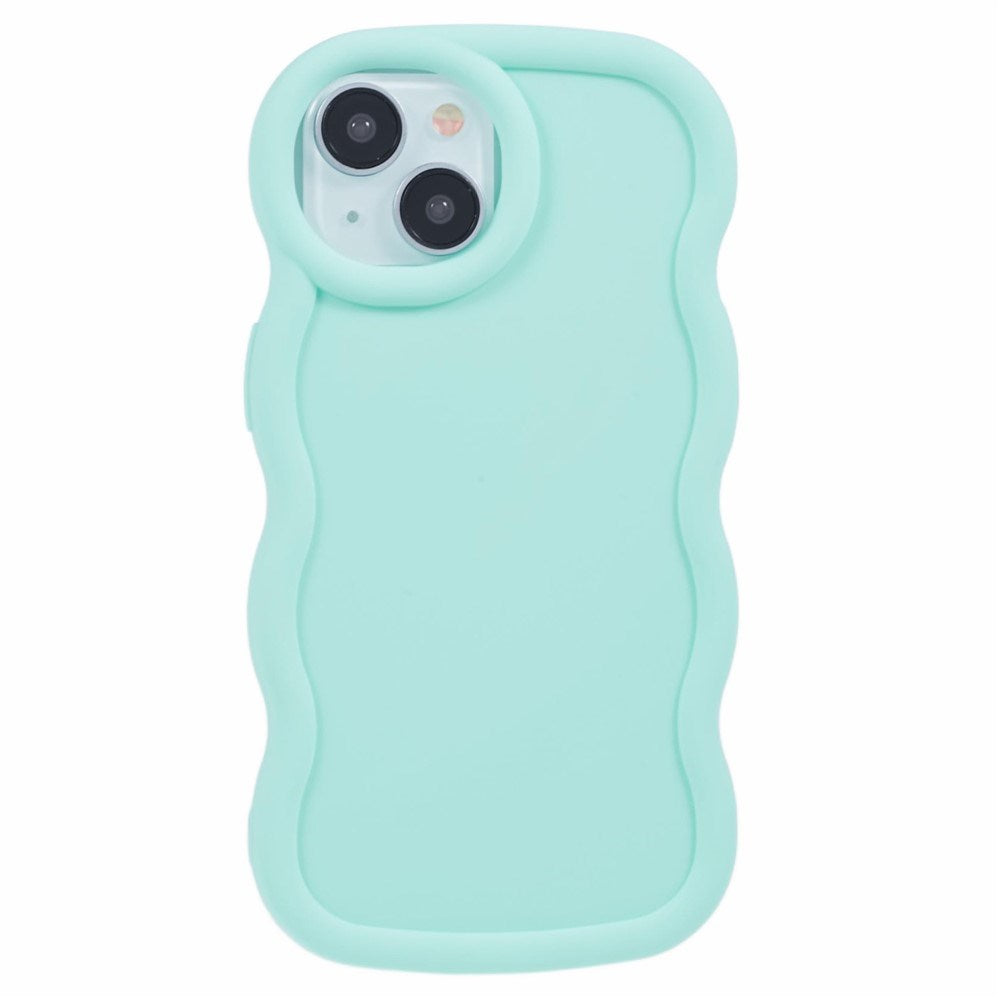 iPhone 14 EIDERWOOD Fleksibelt Plast Wavy Deksel - Blå