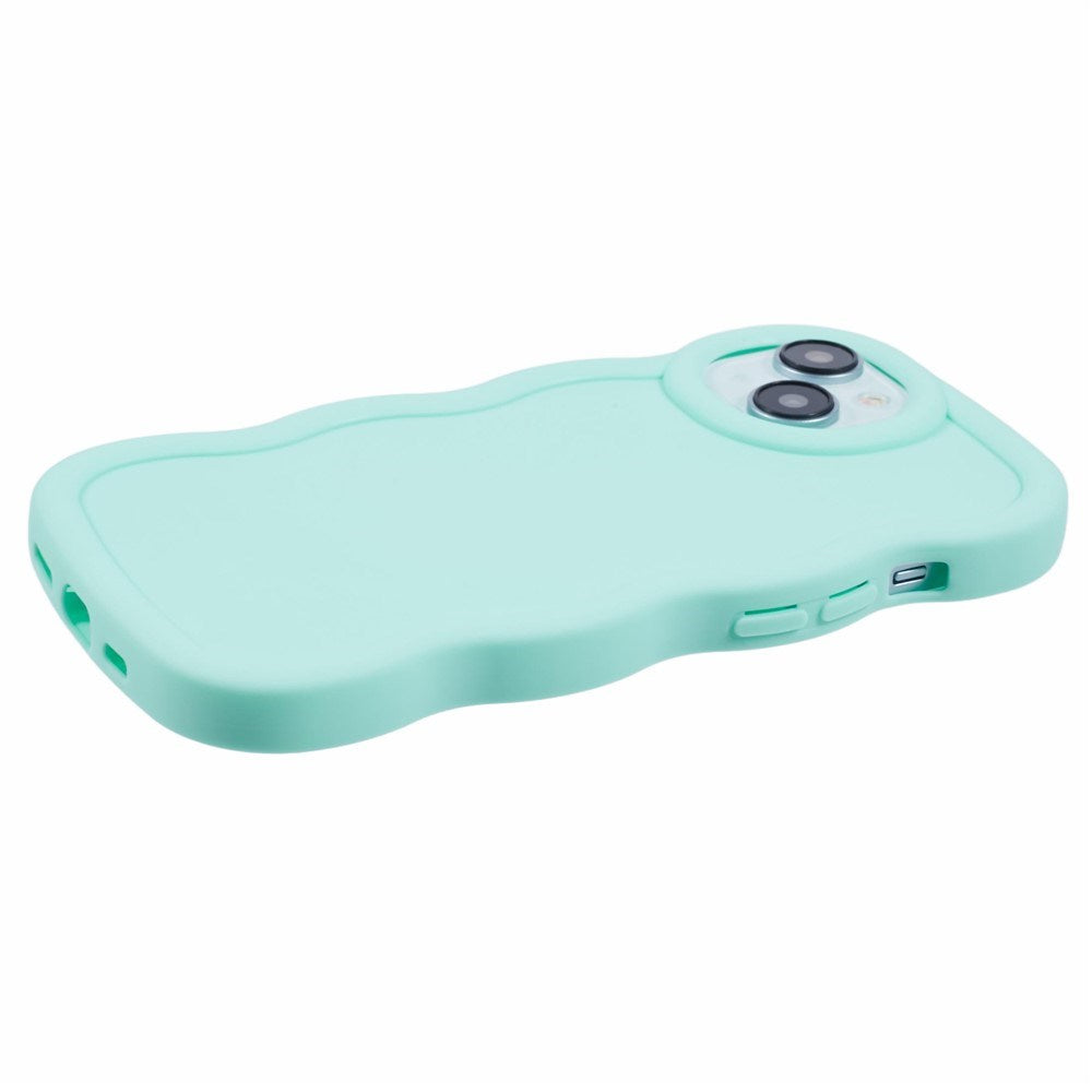 iPhone 14 EIDERWOOD Fleksibelt Plast Wavy Deksel - Blå