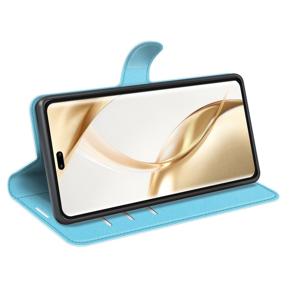 EIDERWOOD Honor 200 Pro (5G) Kunstskinn Flip Deksel m. Kortholder & Ståfunksjon - Blå