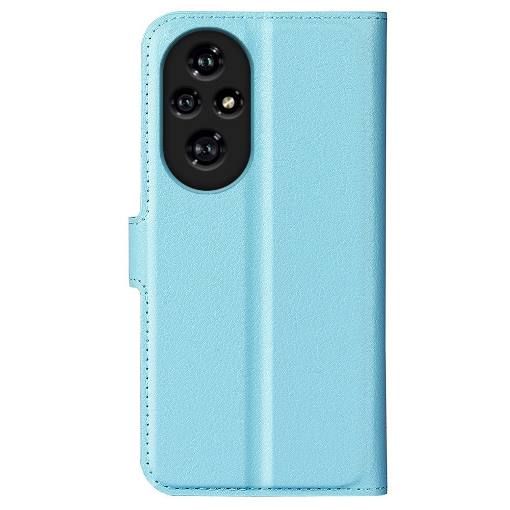 EIDERWOOD Honor 200 Pro (5G) Kunstskinn Flip Deksel m. Kortholder & Ståfunksjon - Blå