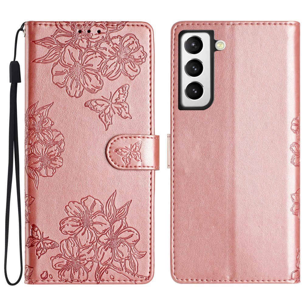 EIDERWOOD Samsung Galaxy S22+ (Plus) Kunstskinn Deksel med Lommebok og Gravering - Rose Gold