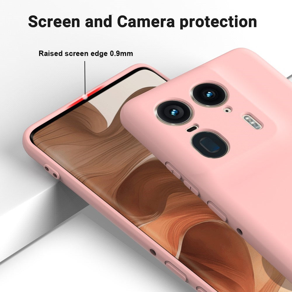 EIDERWOOD Motorola Edge 50 Ultra Liquid Silikon Deksel med Stropp - Rosa