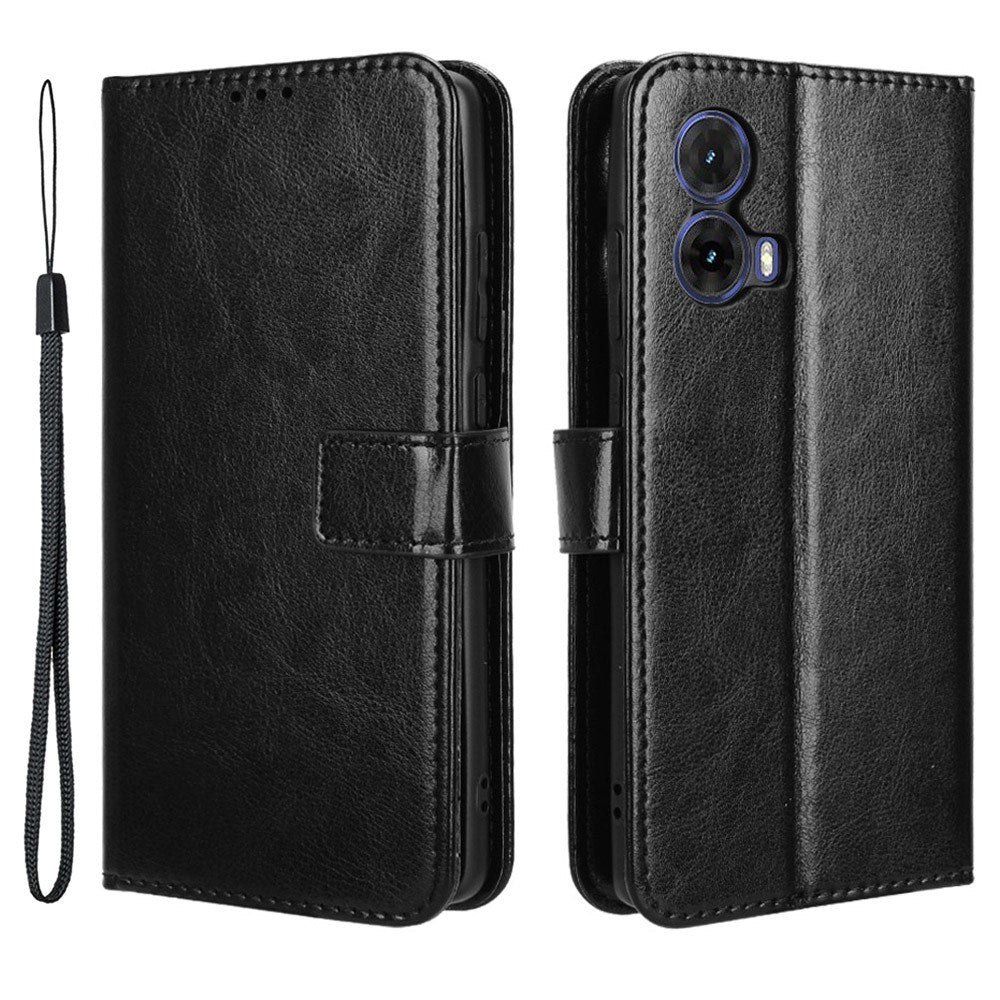EIDERWOOD Motorola Moto G85 (5G) Kunstskinn Flip Deksel m. Strop - Svart