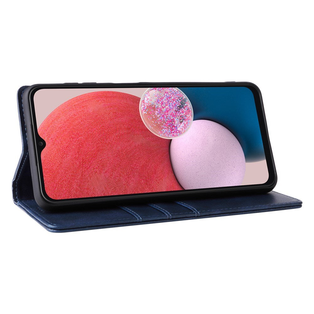 EIDERWOOD Samsung Galaxy A13 (4G/5G) / A04s / M13 Kunstskinn Flip Deksel m. Kortholder & Ståfunksjon - Mørk Blå