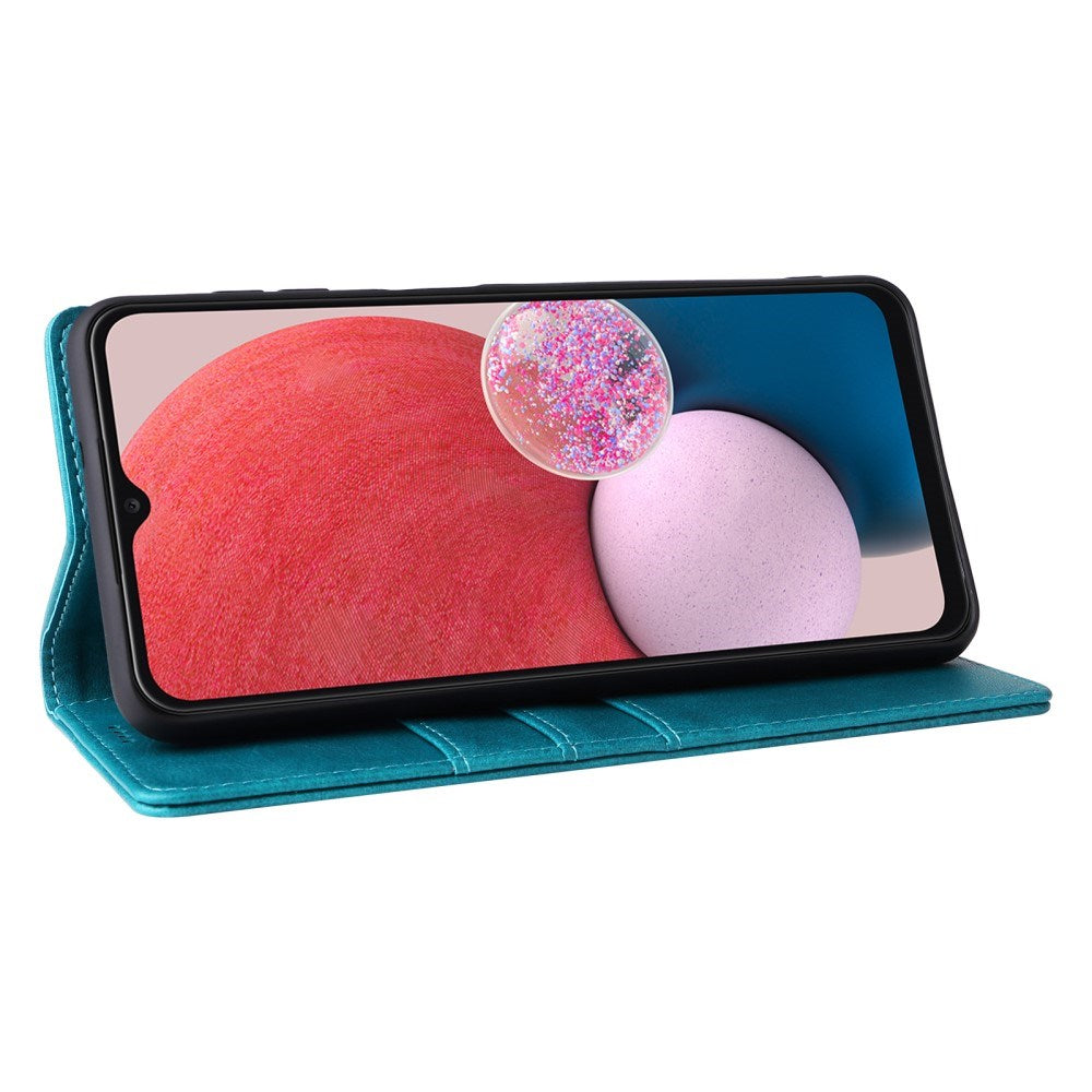 EIDERWOOD Samsung Galaxy A13 (4G/5G) / A04s / M13 Kunstskinn Flip Deksel m. Kortholder & Ståfunksjon - Blå
