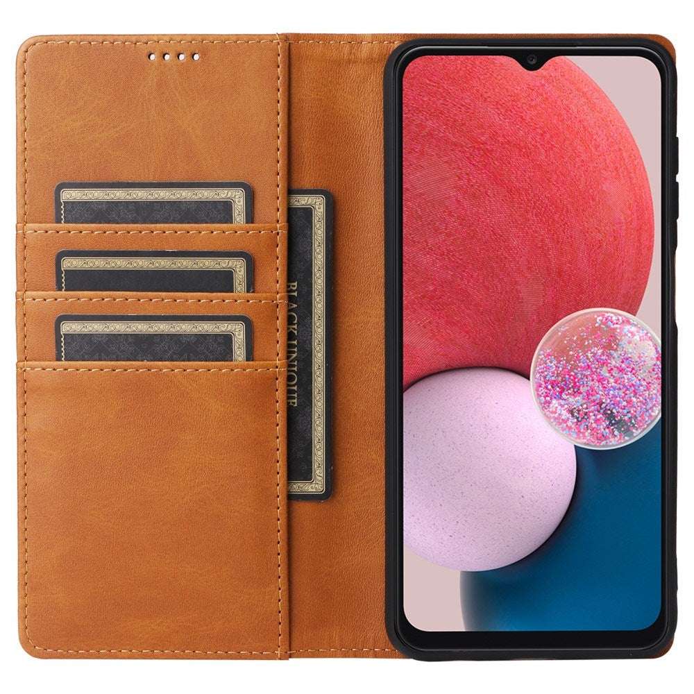 EIDERWOOD Samsung Galaxy A13 (4G/5G) / A04s / M13 Kunstskinn Flip Deksel m. Kortholder & Ståfunksjon - Brun