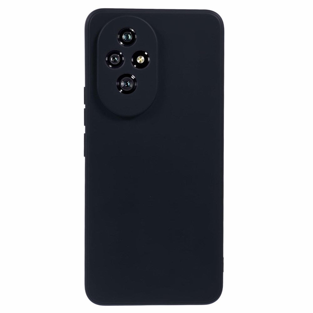 EIDERWOOD Honor 200 5G Deksel – Fleksibelt Plast Deksel med Fiberfôr og Presis Kamerautskjæring - Svart