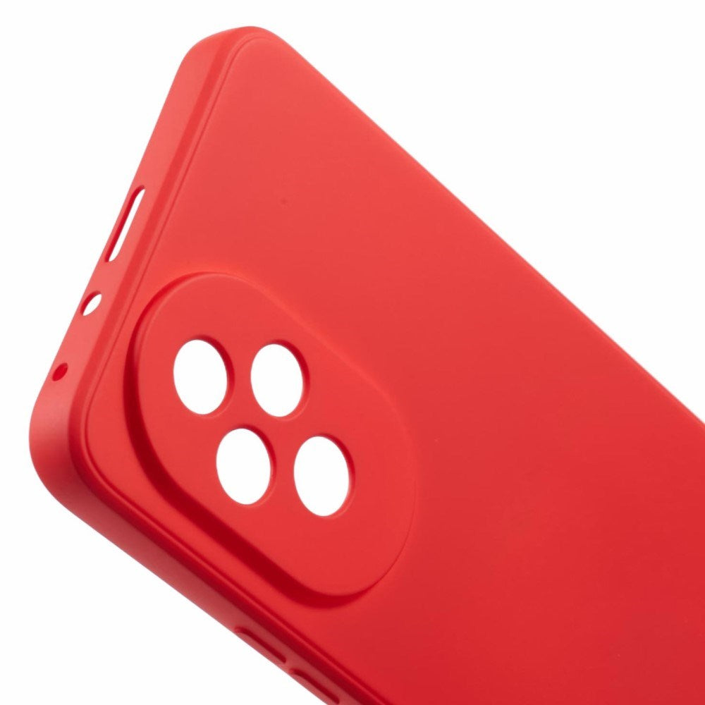 EIDERWOOD Honor 200 5G Deksel – Fleksibelt Plast Deksel med Fiberfôr og Presis Kamerautskjæring - Rød