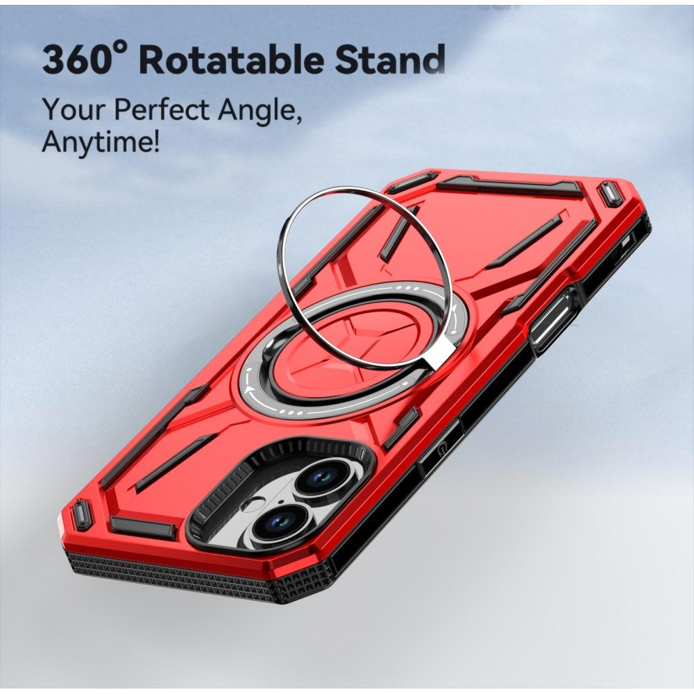 EIDERWOOD iPhone 16 Plus Bakdeksel med Magnetisk Kickstand - MagSafe Kompatibel - Svart