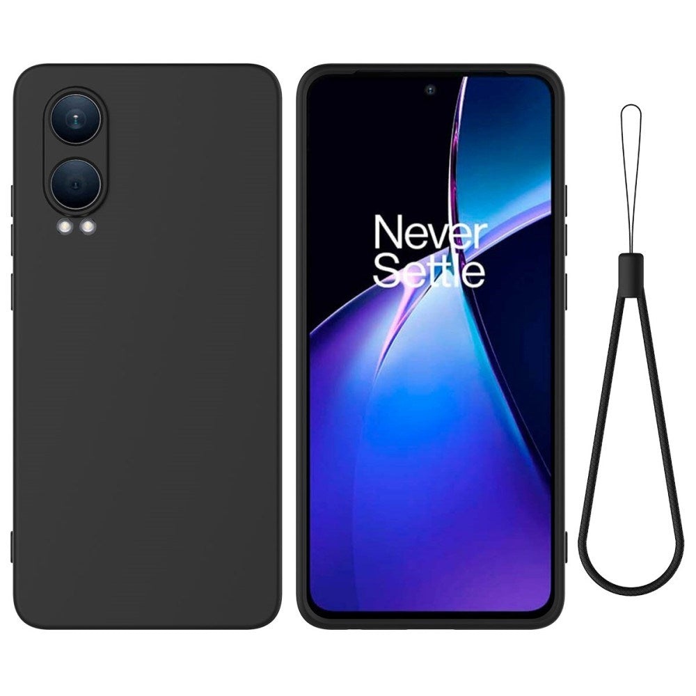EIDERWOOD OnePlus Nord CE4 Lite (5G) Liquid Silikon Deksel m. Stropp - Svart