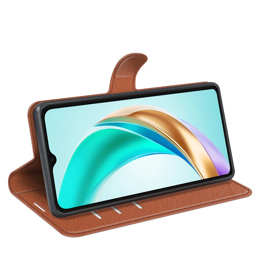 EIDERWOOD Honor X6b Kunstskinn Flip Deksel m. Kortholder & Ståfunksjon - Brun