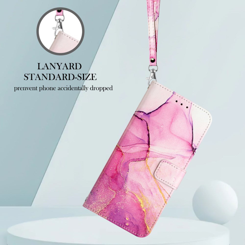 EIDERWOOD OnePlus Nord 4 (5G) Deksel i Kunstskinn med Lommebok og Stropp - Rosa Marmor