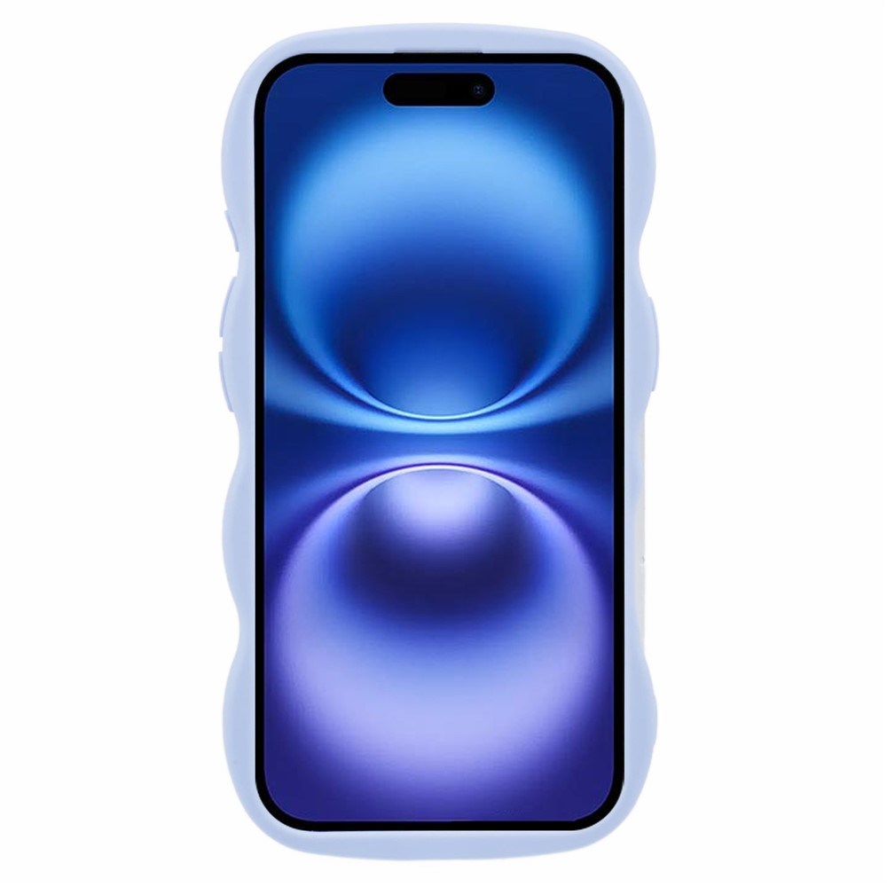 iPhone 16 EIDERWOOD Fleksibelt Plast Wavy Deksel - Lilla