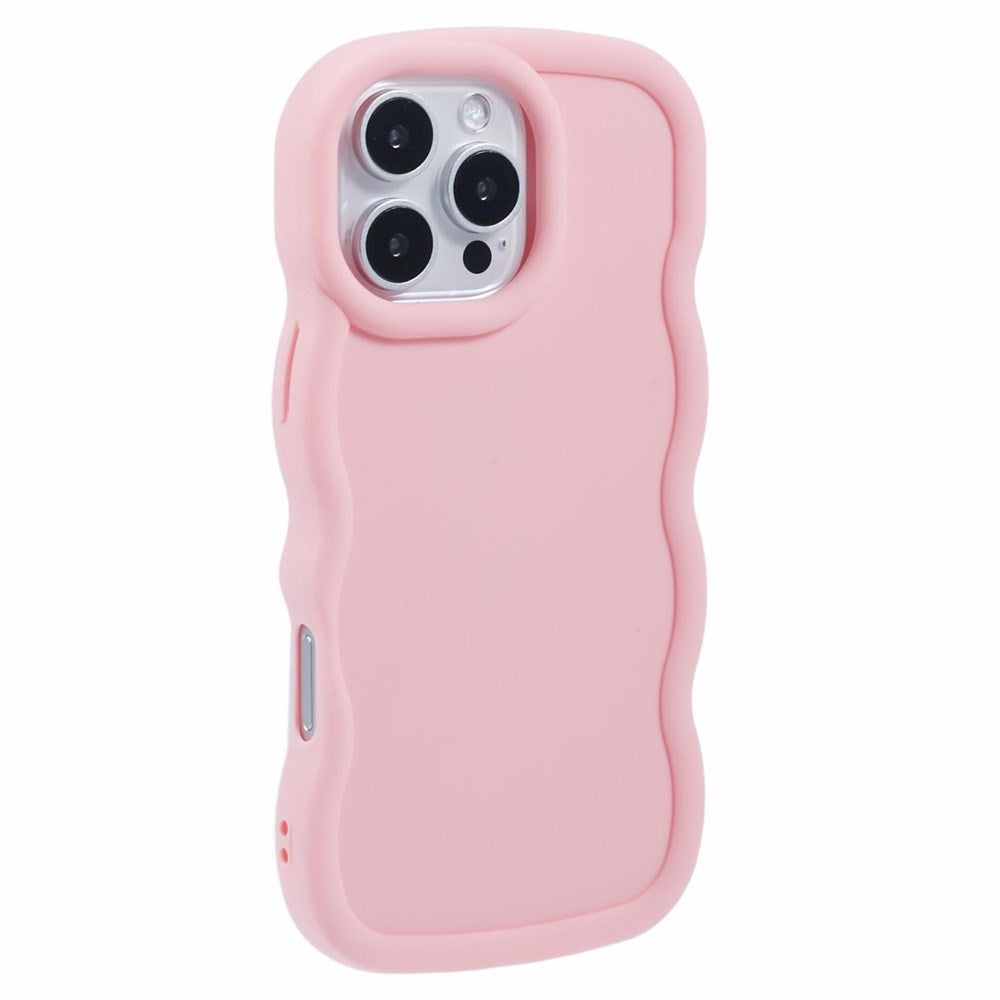 iPhone 16 Pro Max EIDERWOOD Fleksibelt Plast Wavy Deksel - Rosa