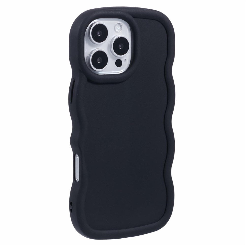 iPhone 16 Pro Max EIDERWOOD Fleksibelt Plast Wavy Deksel - Svart