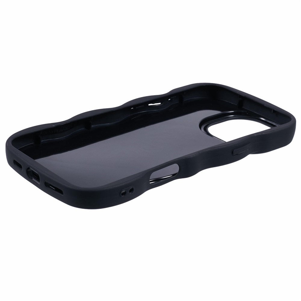iPhone 16 Pro Max EIDERWOOD Fleksibelt Plast Wavy Deksel - Svart