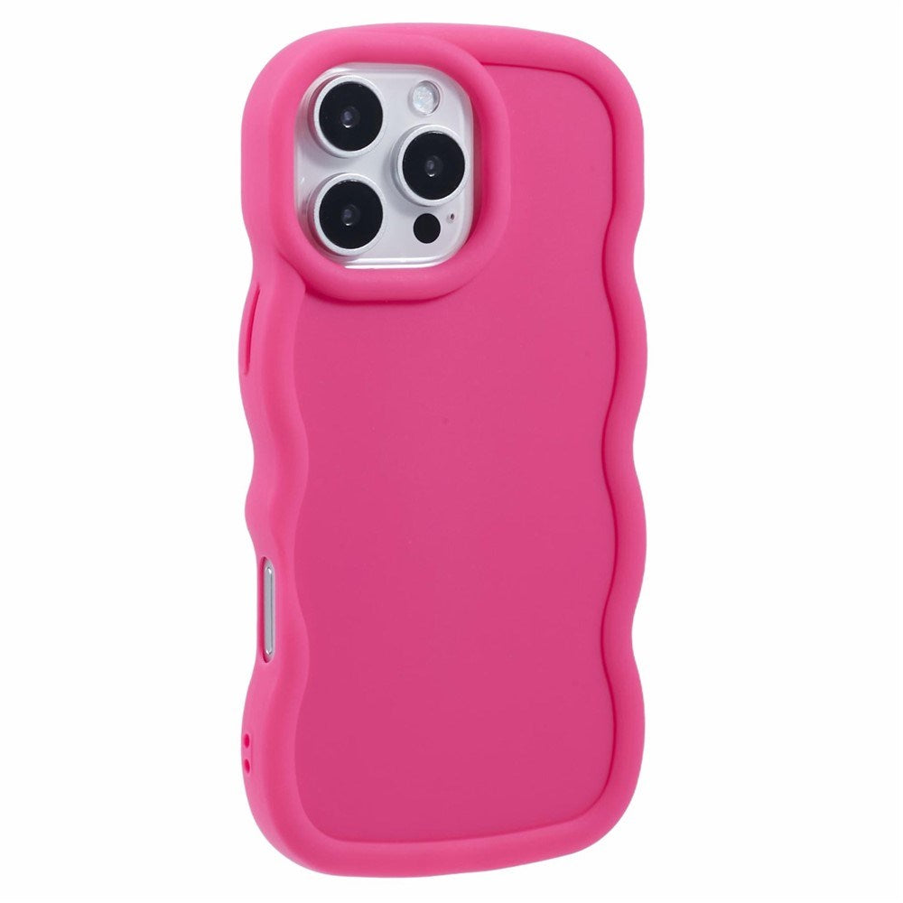 iPhone 16 Pro Max EIDERWOOD Fleksibelt Plast Wavy Deksel - Pink