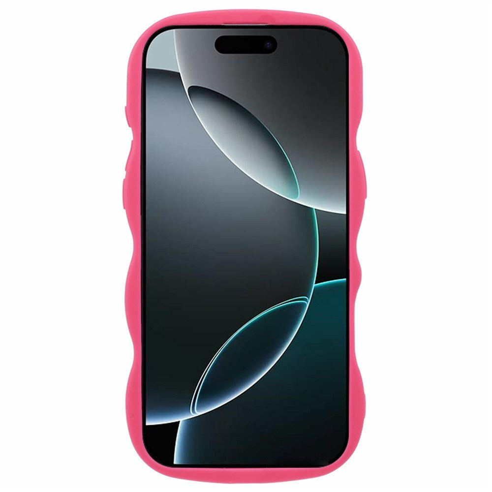 iPhone 16 Pro Max EIDERWOOD Fleksibelt Plast Wavy Deksel - Pink