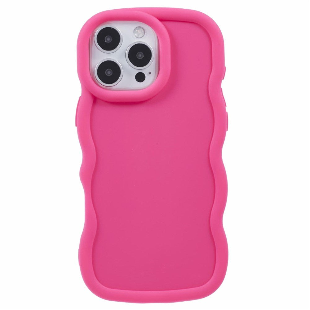 iPhone 16 Pro Max EIDERWOOD Fleksibelt Plast Wavy Deksel - Pink