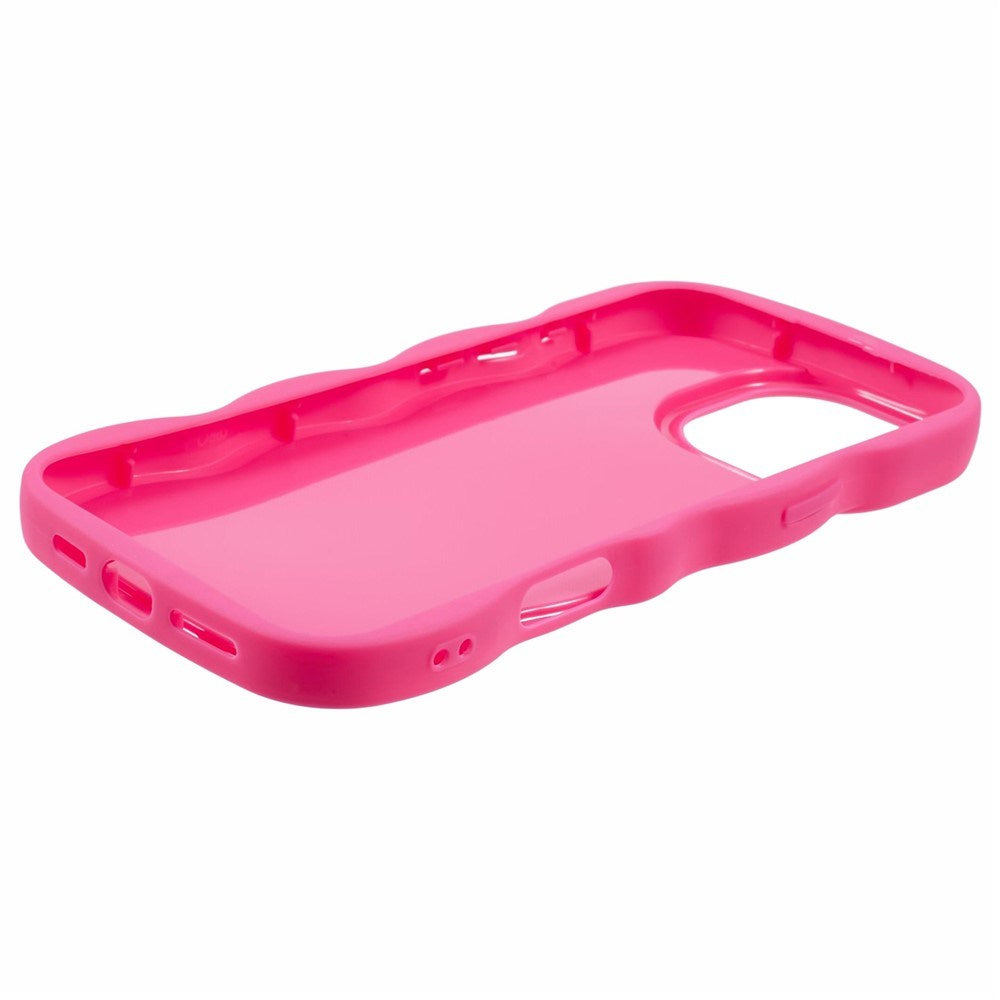 iPhone 16 Pro Max EIDERWOOD Fleksibelt Plast Wavy Deksel - Pink