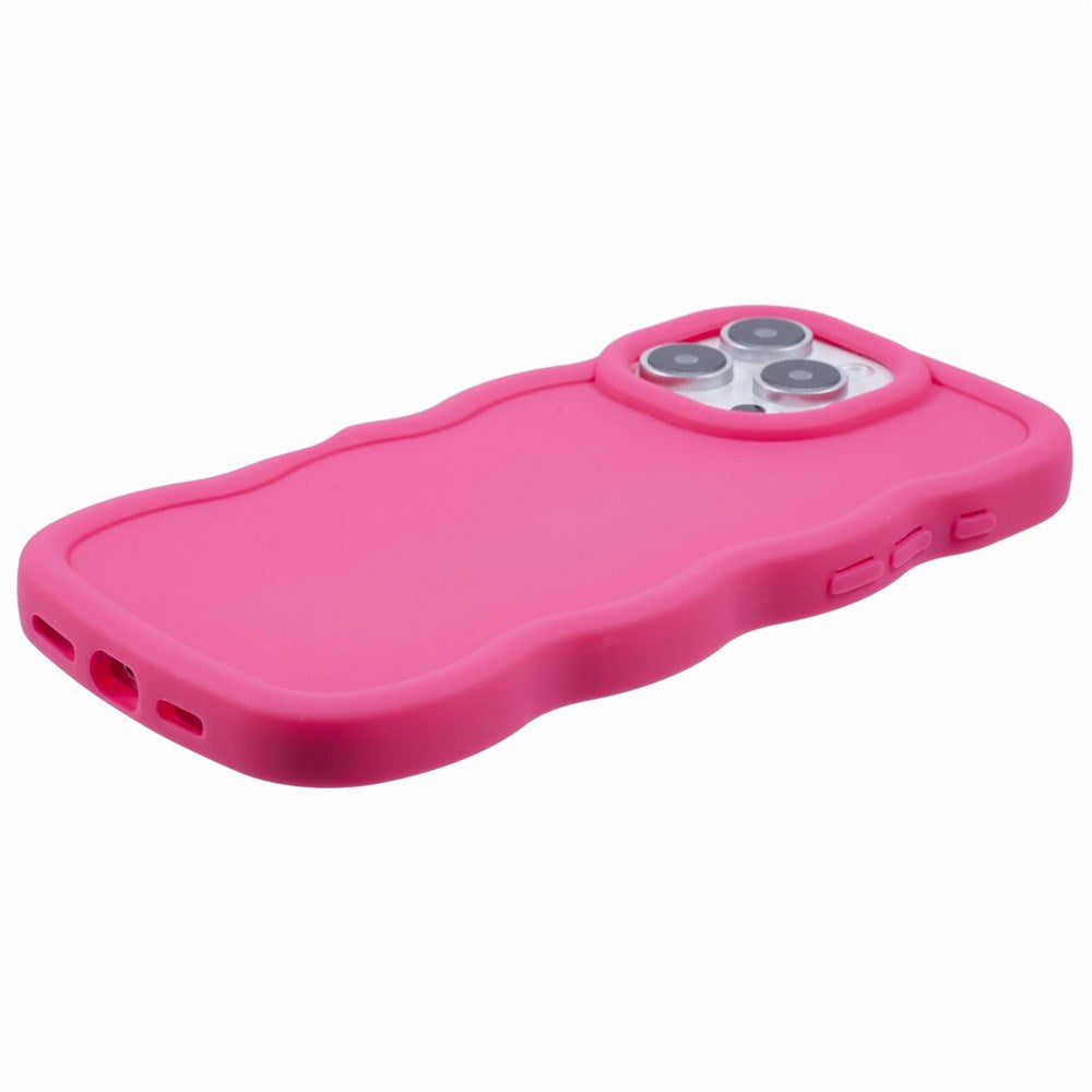 iPhone 16 Pro Max EIDERWOOD Fleksibelt Plast Wavy Deksel - Pink