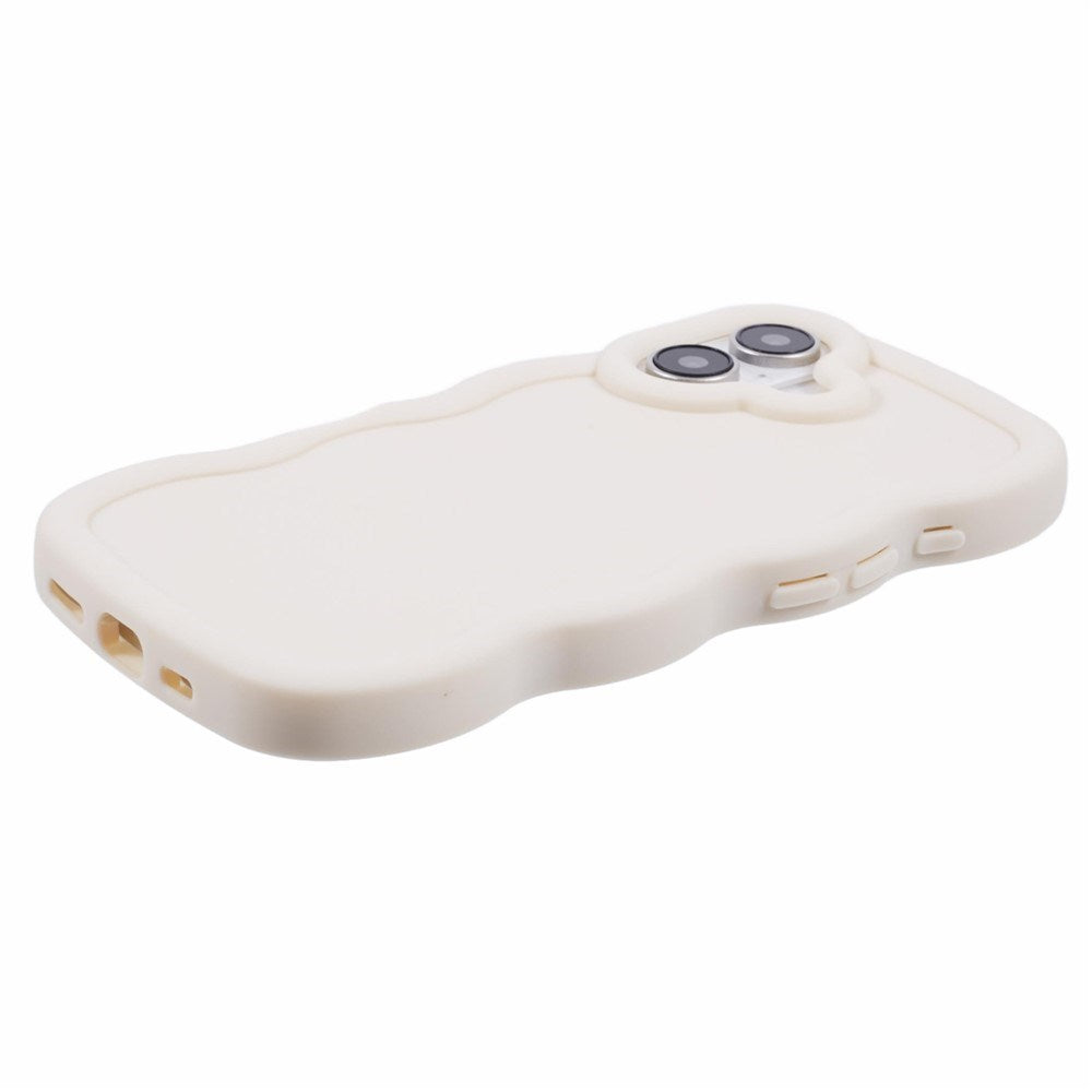 iPhone 16 Plus EIDERWOOD Fleksibelt Plast Wavy Deksel - Hvit