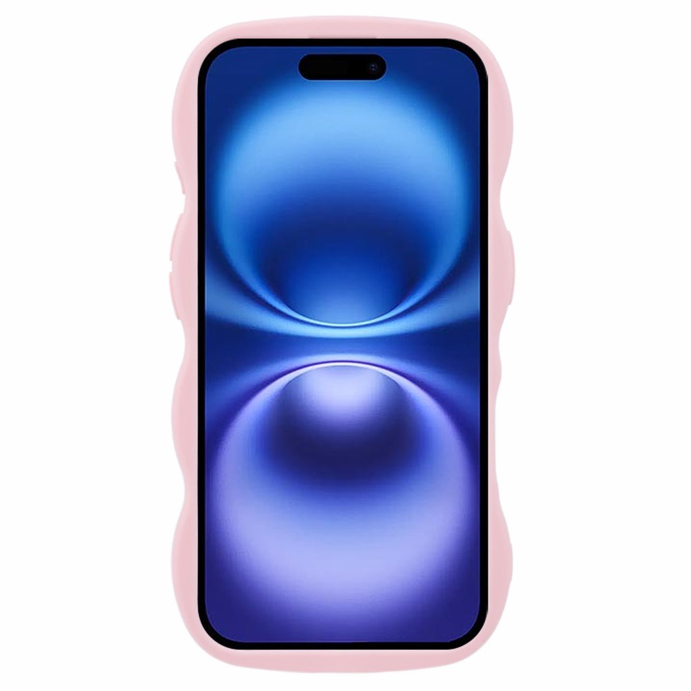 iPhone 16 Plus EIDERWOOD Fleksibelt Plast Wavy Deksel - Rosa