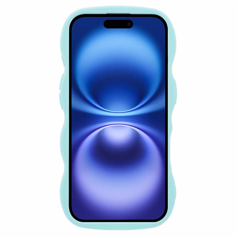 iPhone 16 Plus EIDERWOOD Fleksibelt Plast Wavy Deksel - Blå