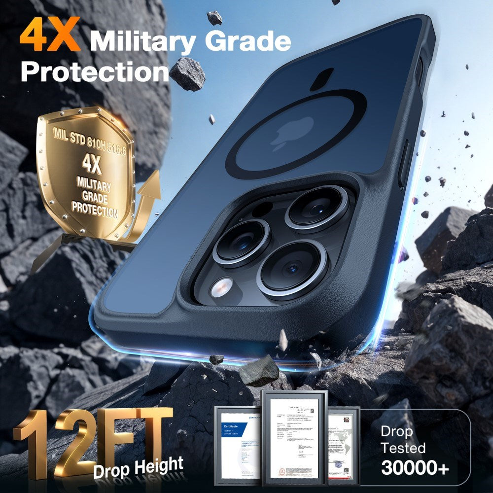 TORRAS iPhone 16 Pro Hybrid Deksel - MagSafe Kompatibel - Svart