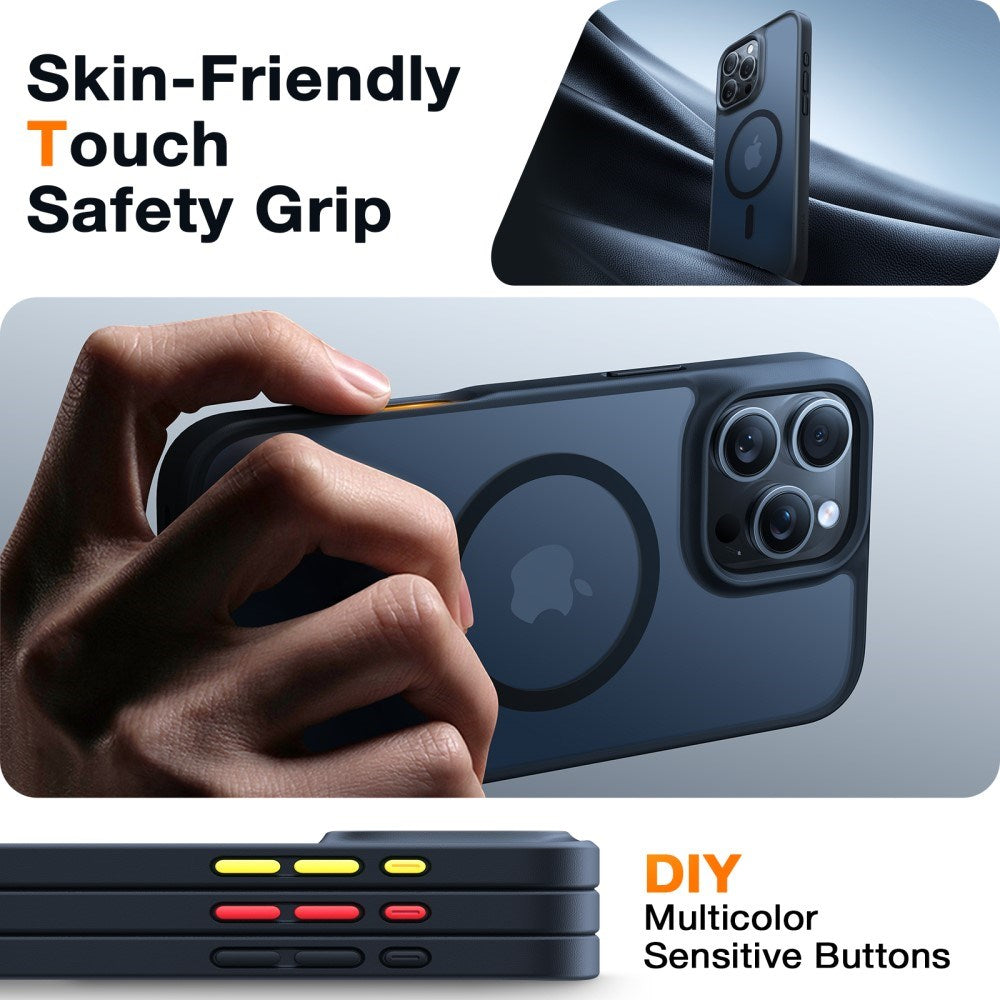 TORRAS iPhone 16 Pro Hybrid Deksel - MagSafe Kompatibel - Svart