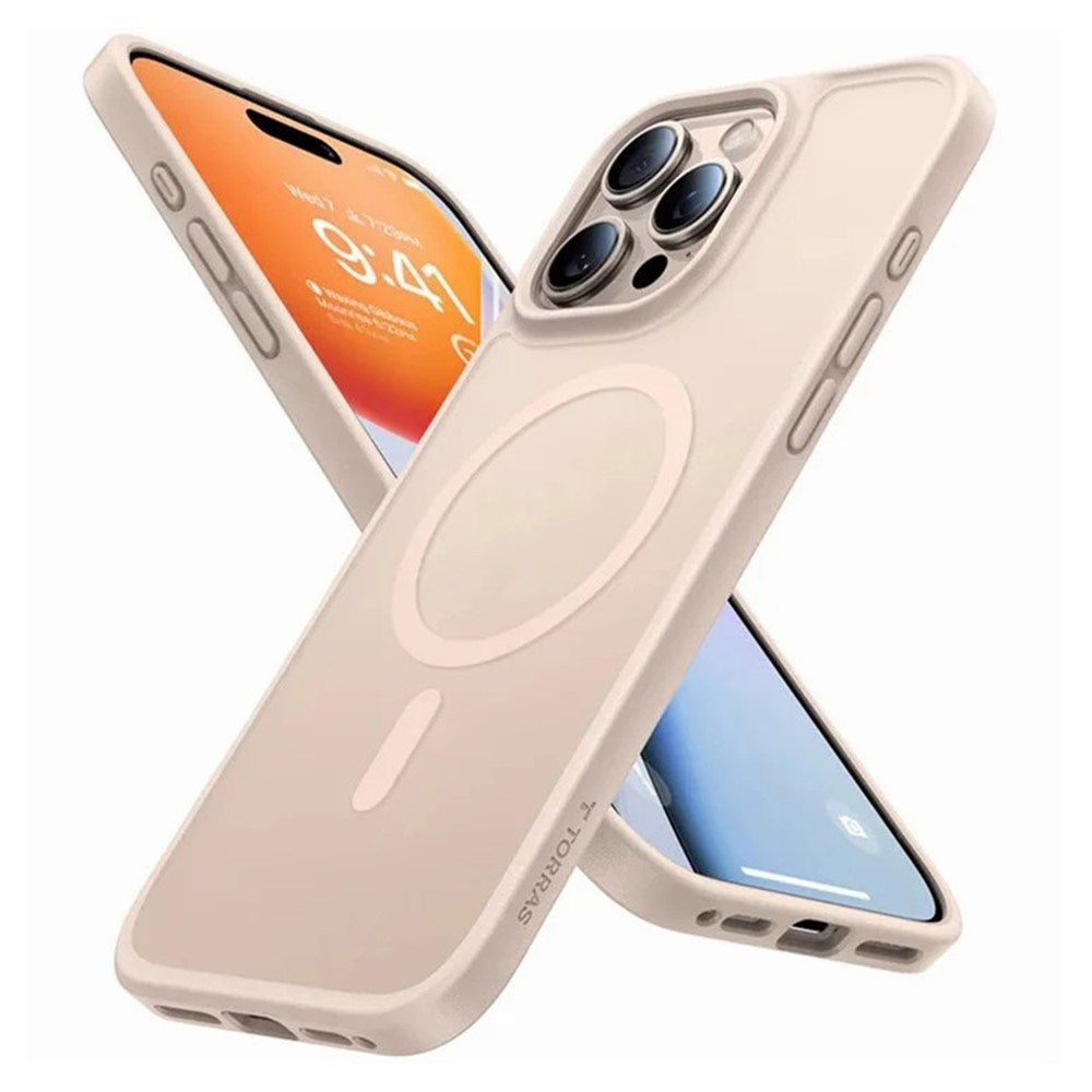 TORRAS iPhone 16 Pro Hybrid Deksel - MagSafe Kompatibel - Rose Gold