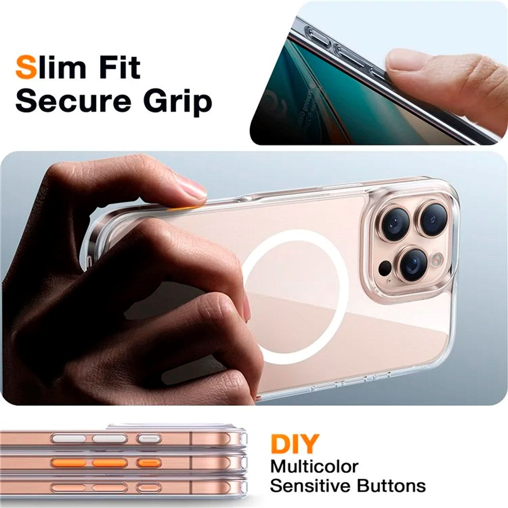 TORRAS iPhone 16 Pro Max Fleksibelt Plast Deksel - MagSafe Kompatibel - Gjennomsiktig