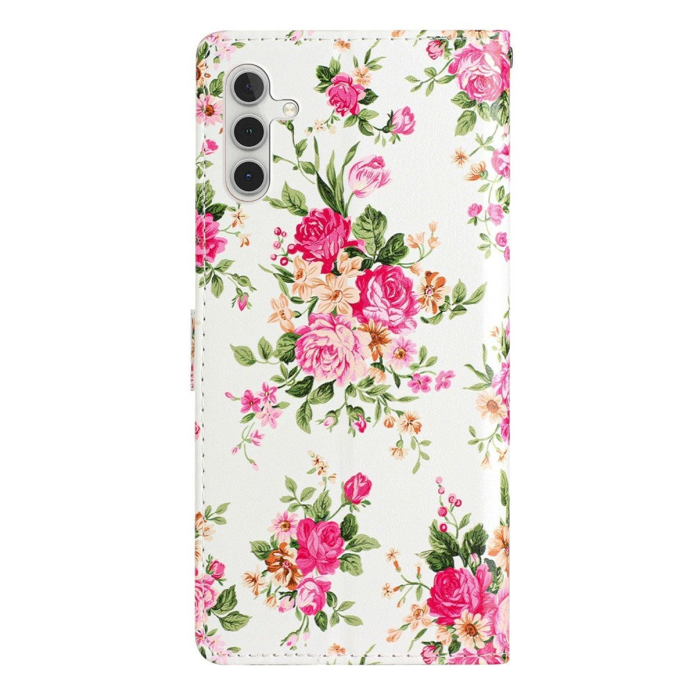 EIDERWOOD Samsung Galaxy S25+ (Plus) Flip Deksel med Kortholder & Reim - Blomster