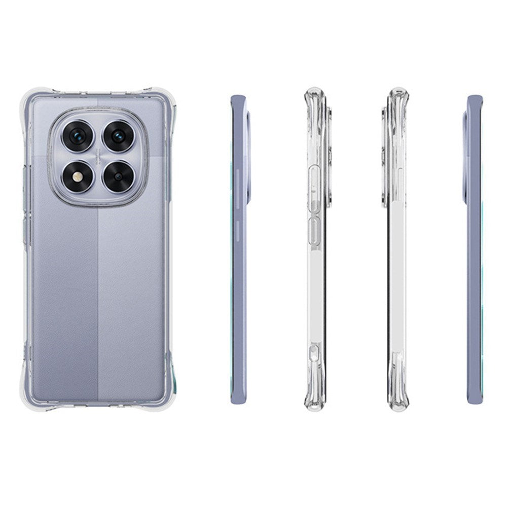 EIDERWOOD Xiaomi Redmi Note 14 Pro (5G) / Poco X7 Sklisikkert Deksel med Forsterkede Hjørner - Gjennomsiktig