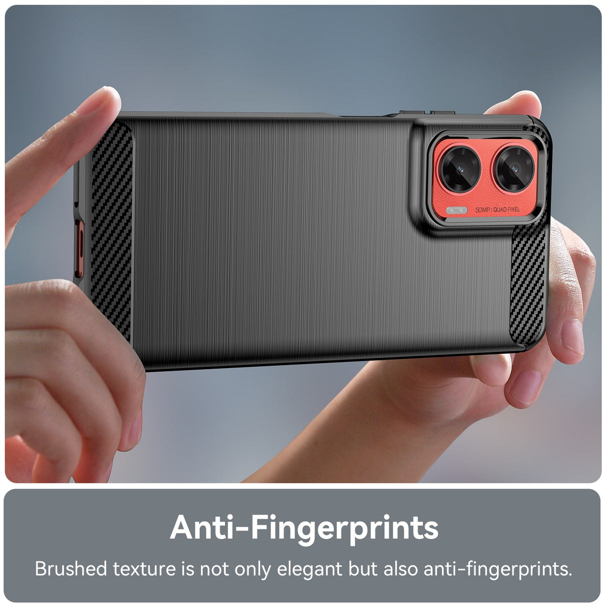 EIDERWOOD Motorola Moto G35 5G DekselCarbon Fiber Texture - Svart