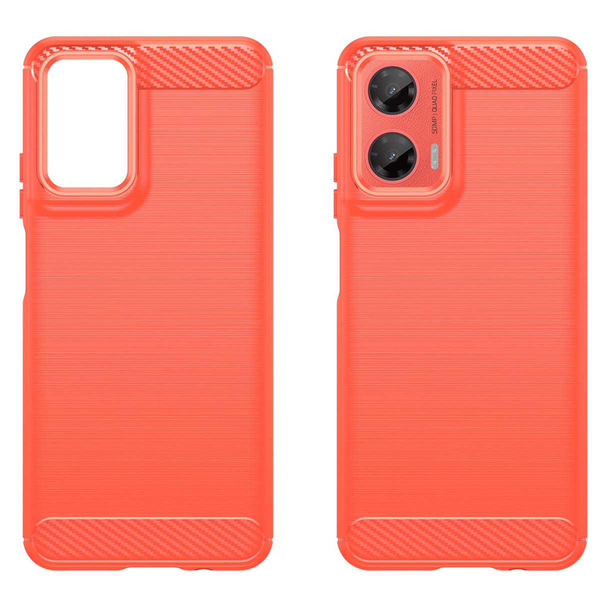 EIDERWOOD Motorola Moto G35 5G DekselCarbon Fiber Texture - Rød