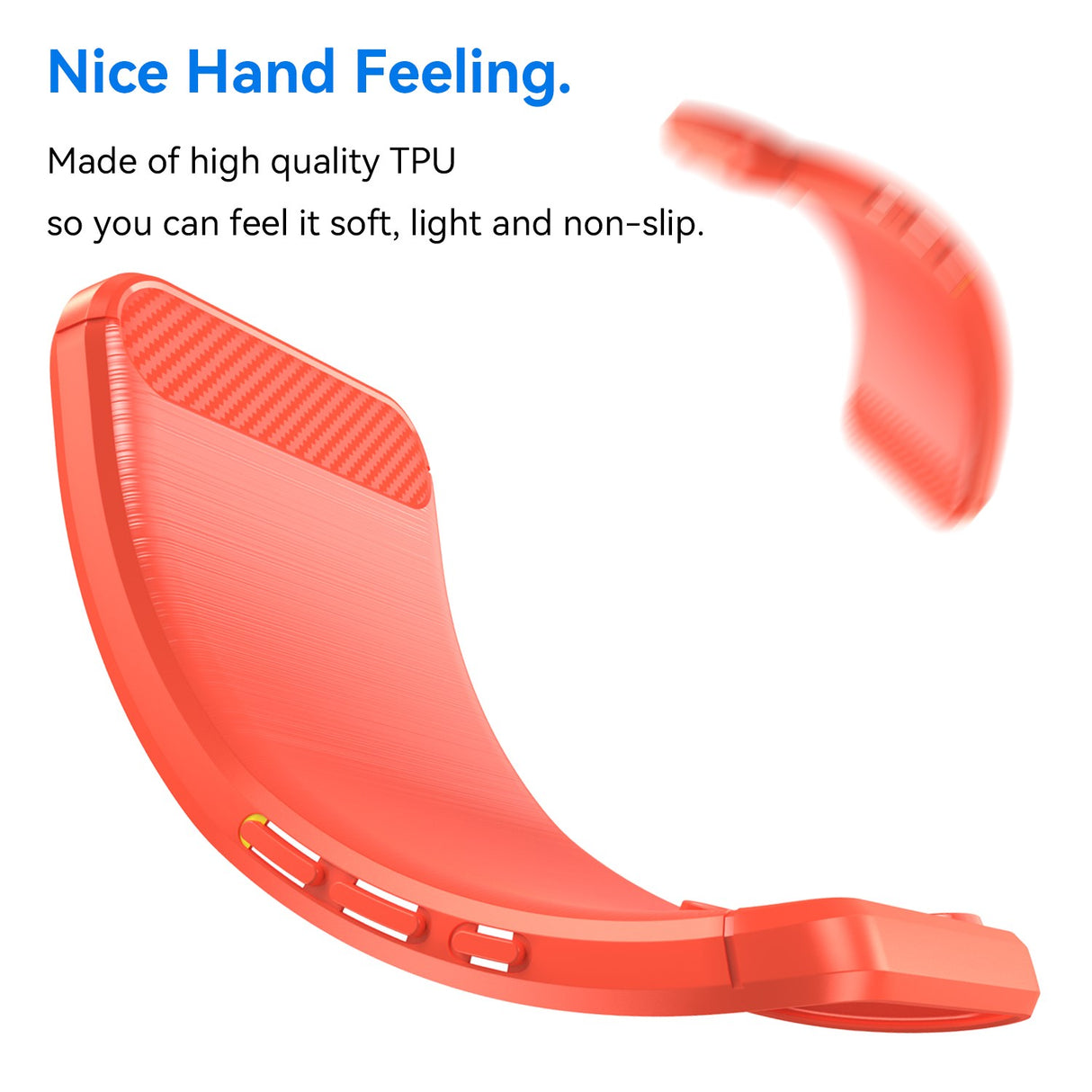 EIDERWOOD Motorola Moto G35 5G DekselCarbon Fiber Texture - Rød