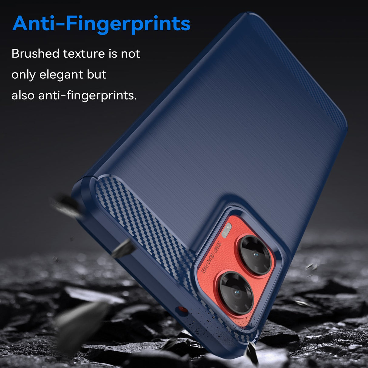 EIDERWOOD Motorola Moto G35 5G DekselCarbon Fiber Texture - Blå