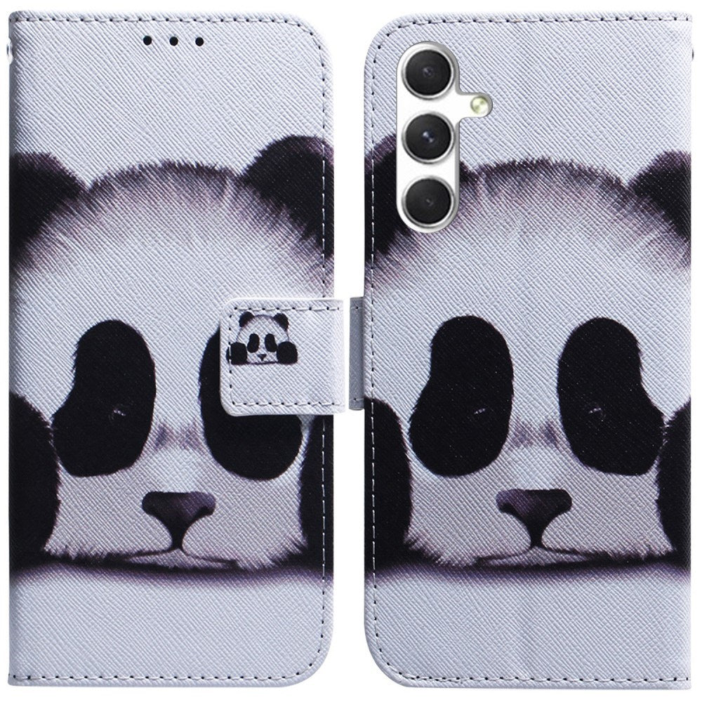 EIDERWOOD Samsung Galaxy S25 Kunstskinn Flip Deksel med Motiv - Panda