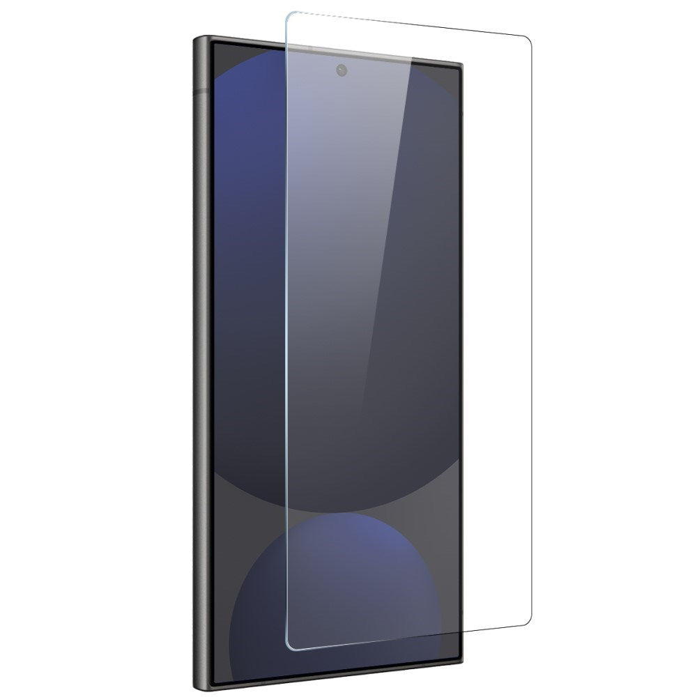 Samsung Galaxy S25 Ultra 2-i-1 Fleksibelt Plast Deksel og Herdet Beskyttelsesglass - Gjennomsiktig