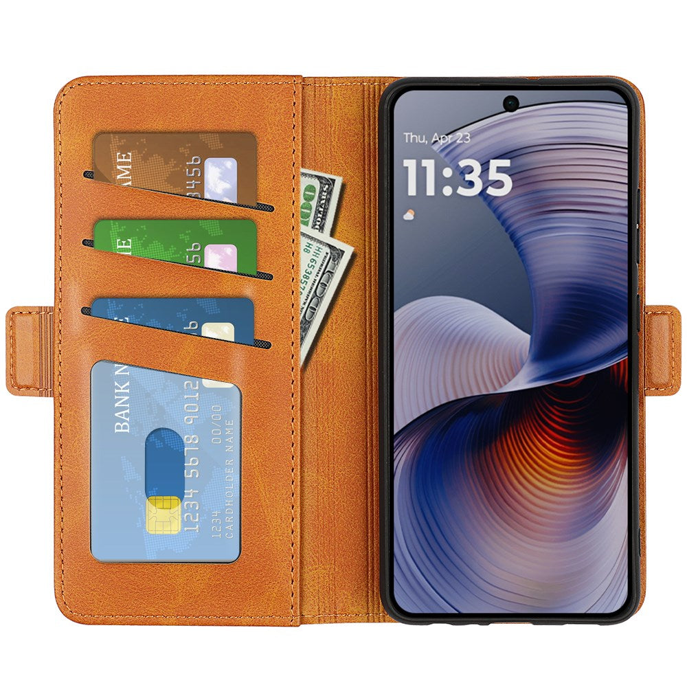 EIDERWOOD Motorola Moto G55 Wallet Flip Deksel i læder med Pung - Brun