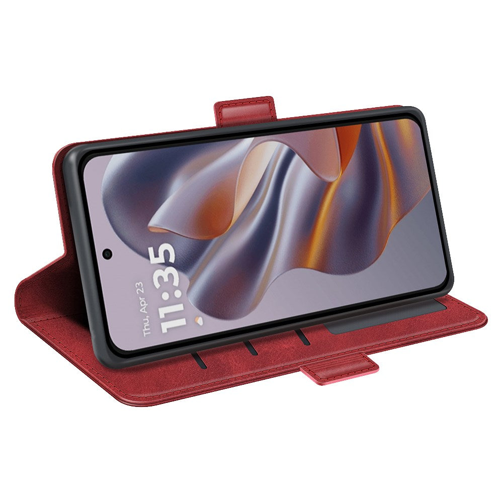 EIDERWOOD Motorola Edge 50 Neo Wallet Flip Deksel i læder med Pung - Rød