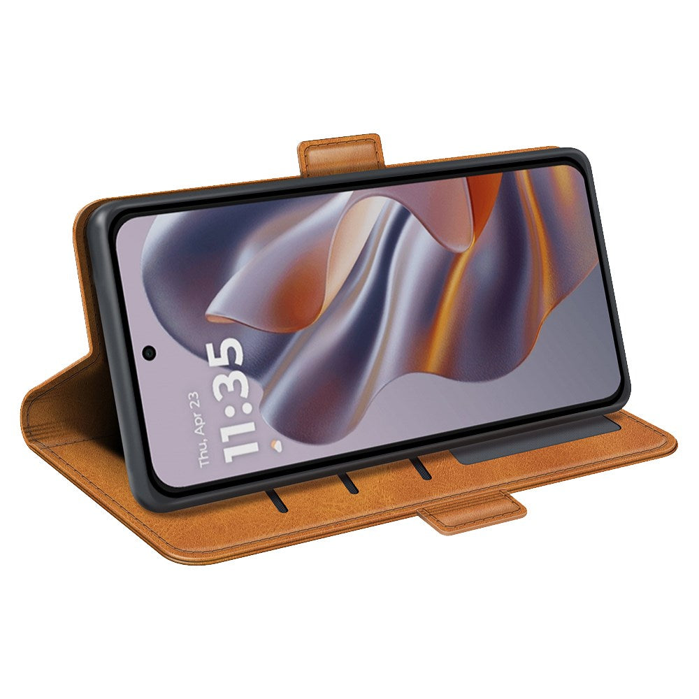 EIDERWOOD Motorola Edge 50 Neo Wallet Flip Deksel i læder med Pung - Gul