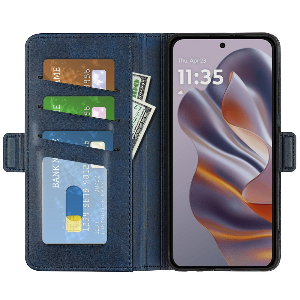 EIDERWOOD Motorola Edge 50 Neo Wallet Flip Deksel i læder med Pung - Mørk Blå