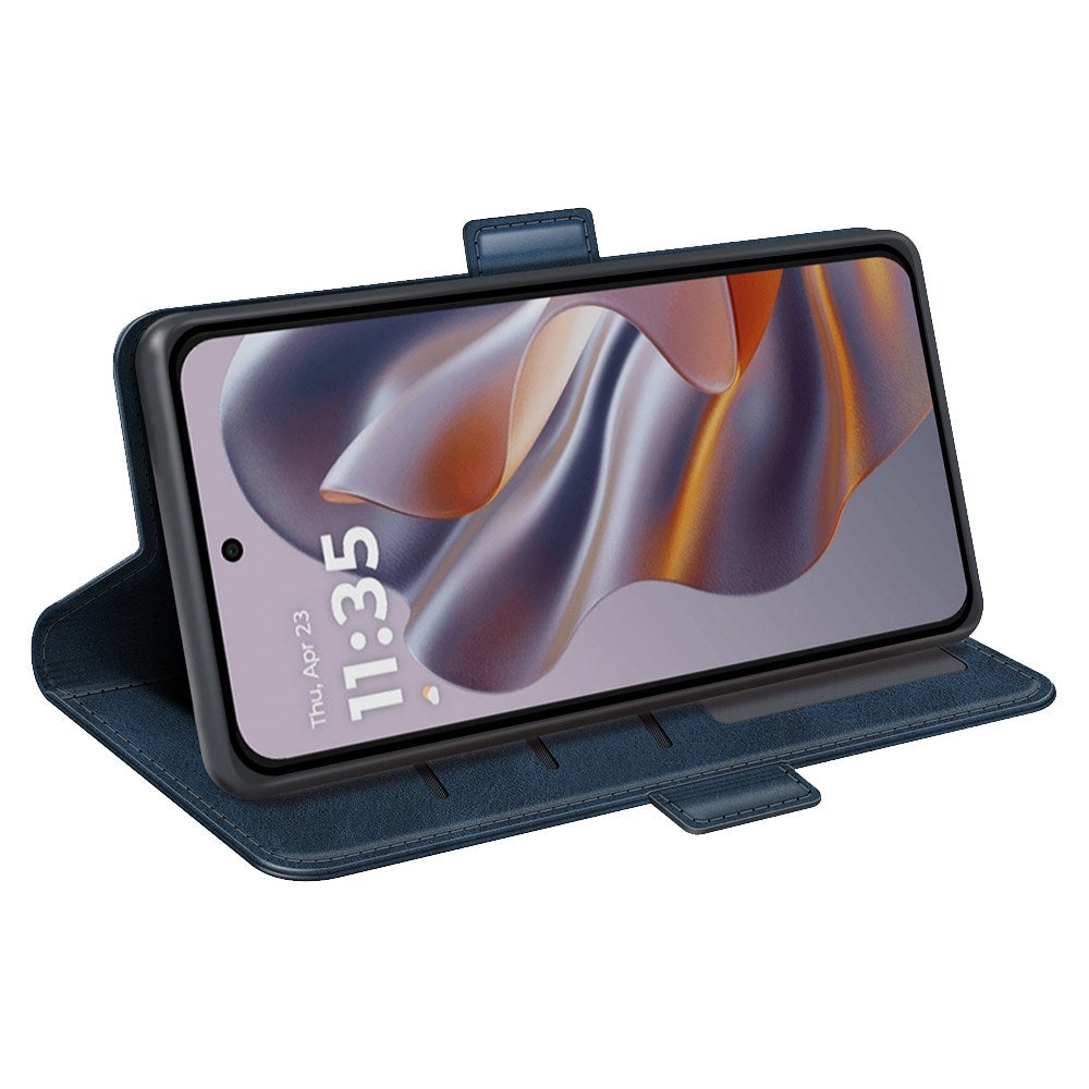 EIDERWOOD Motorola Edge 50 Neo Wallet Flip Deksel i læder med Pung - Mørk Blå