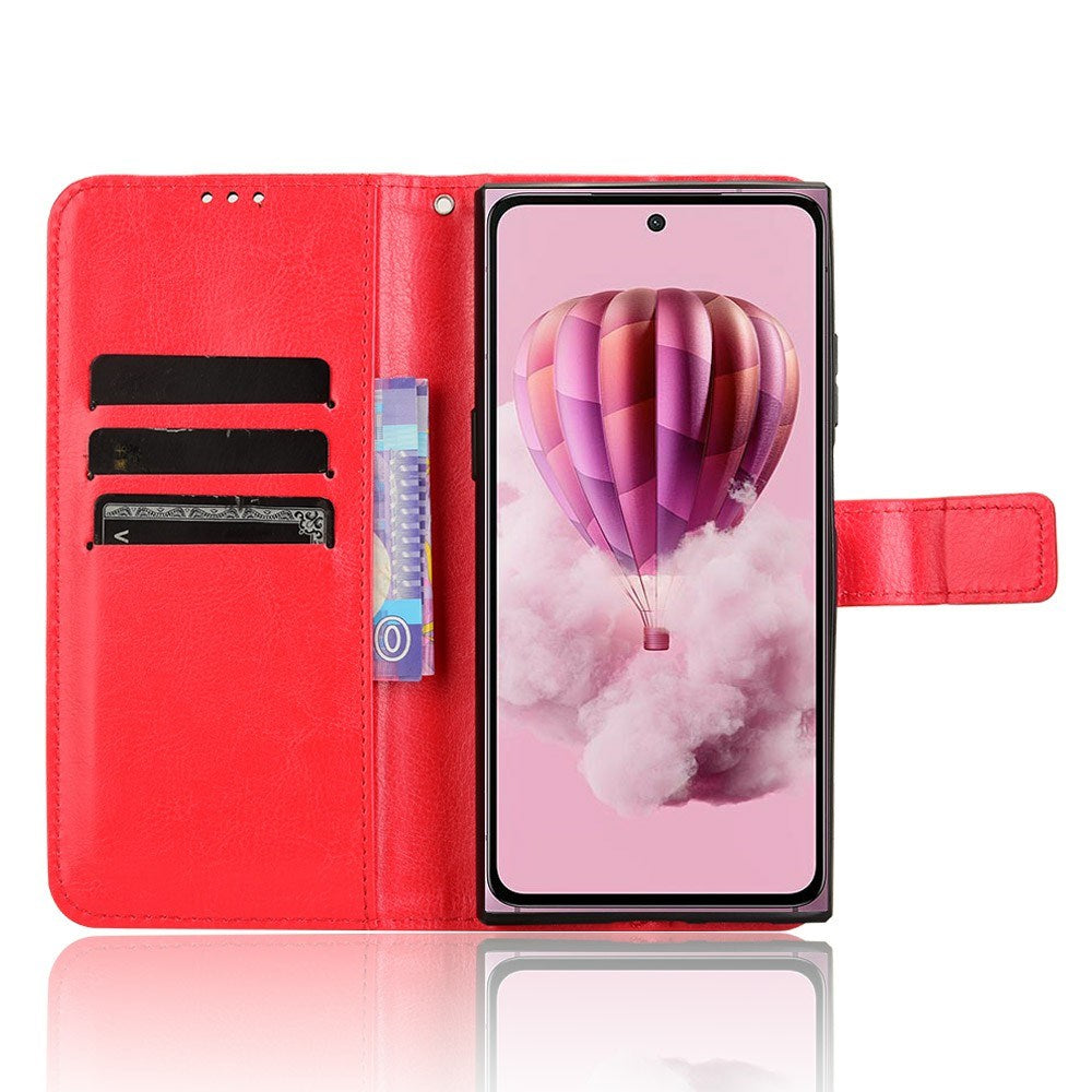 EIDERWOOD HMD Skyline Flip Cover i kunstskinn med kortholder og ståfunksjon - Rød