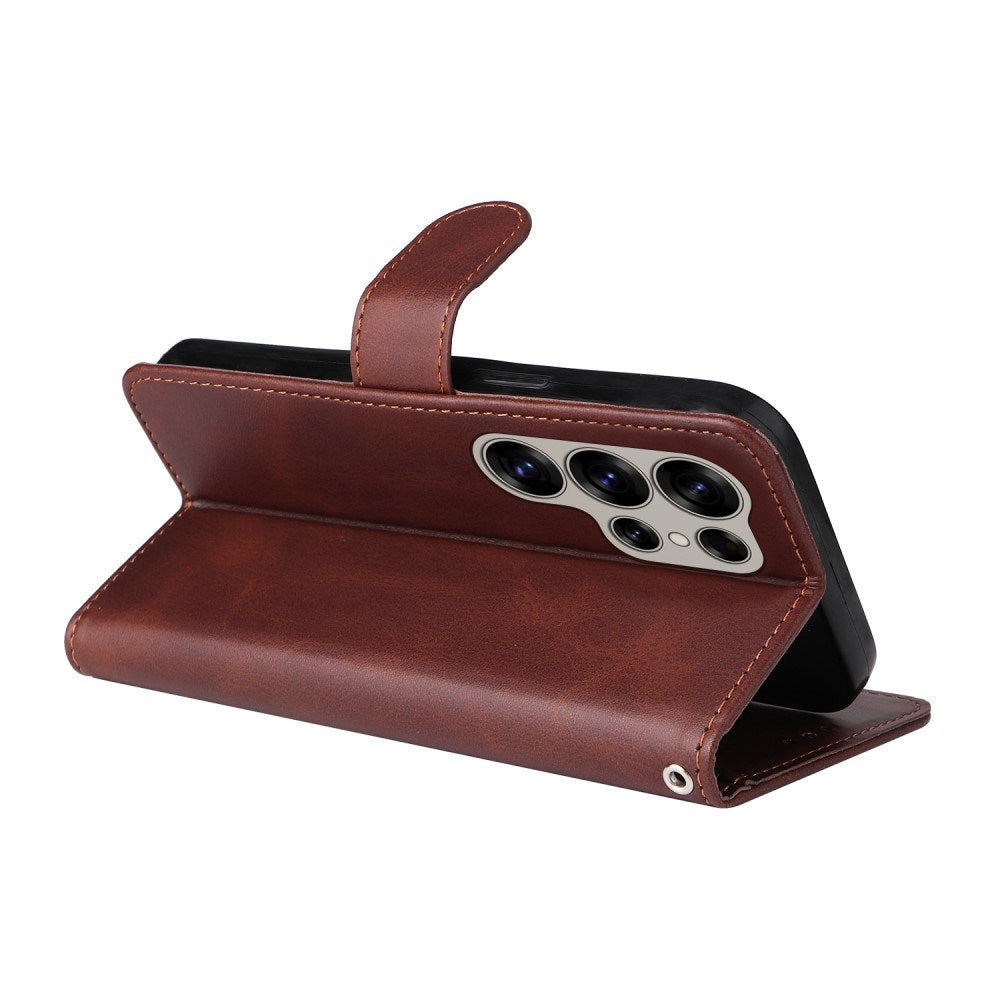 EIDERWOOD Kunstskinn Flip Deksel Samsung Galaxy S25 Ultra - Brun