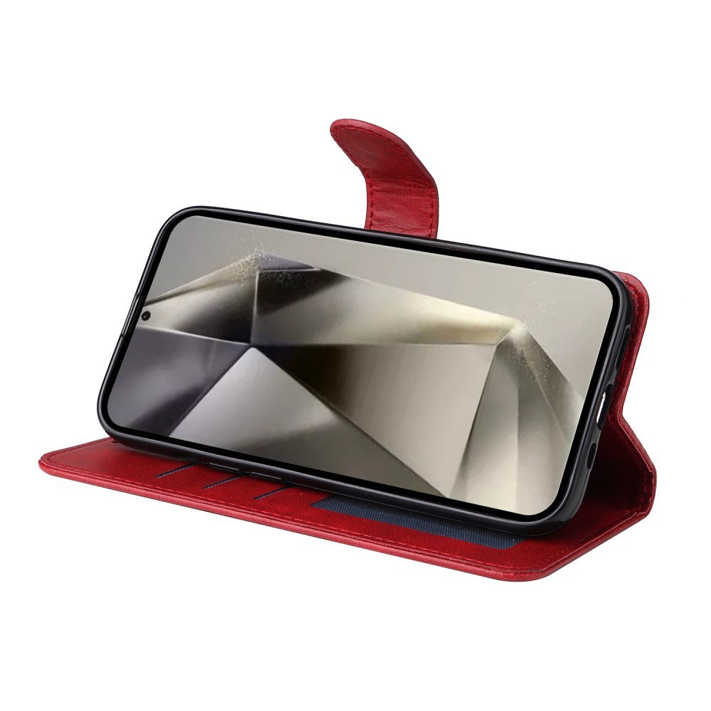 EIDERWOOD Kunstskinn Flip Deksel Samsung Galaxy S25 Ultra - Rød