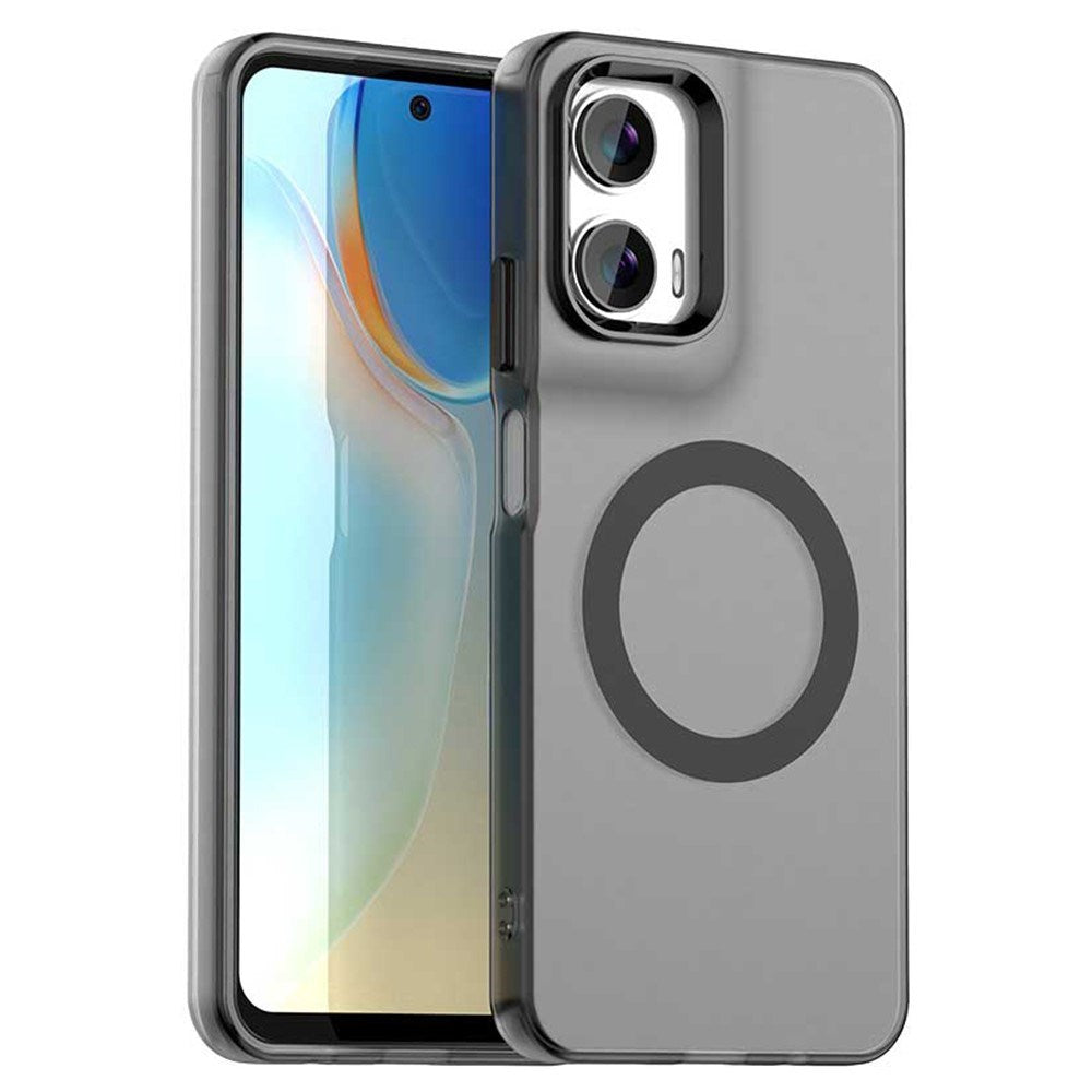 EIDERWOOD Motorola Moto G35 5G Hybrid Plast Deksel - MagSafe Kompatibel - Gjennomsiktig / Svart